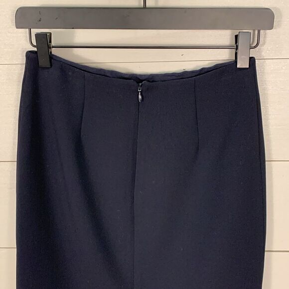 Giorgio Armani wool blend navy blue pencil skirt suit office size US 36 - Picture 4 of 8